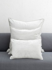 Oblong Silver Velvet Cushion by ChalkUK